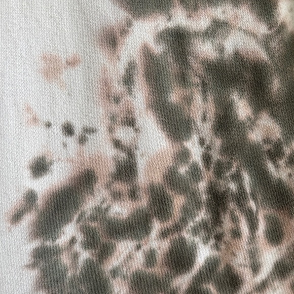 Lucky Brand Tie-Dye Loose Fit Tunic Sweatshirt S Whiteish Tie Dye Green Taupe - Picture 8 of 13